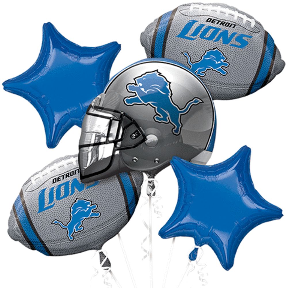 Detroit Lions Bouquet Of Balloons