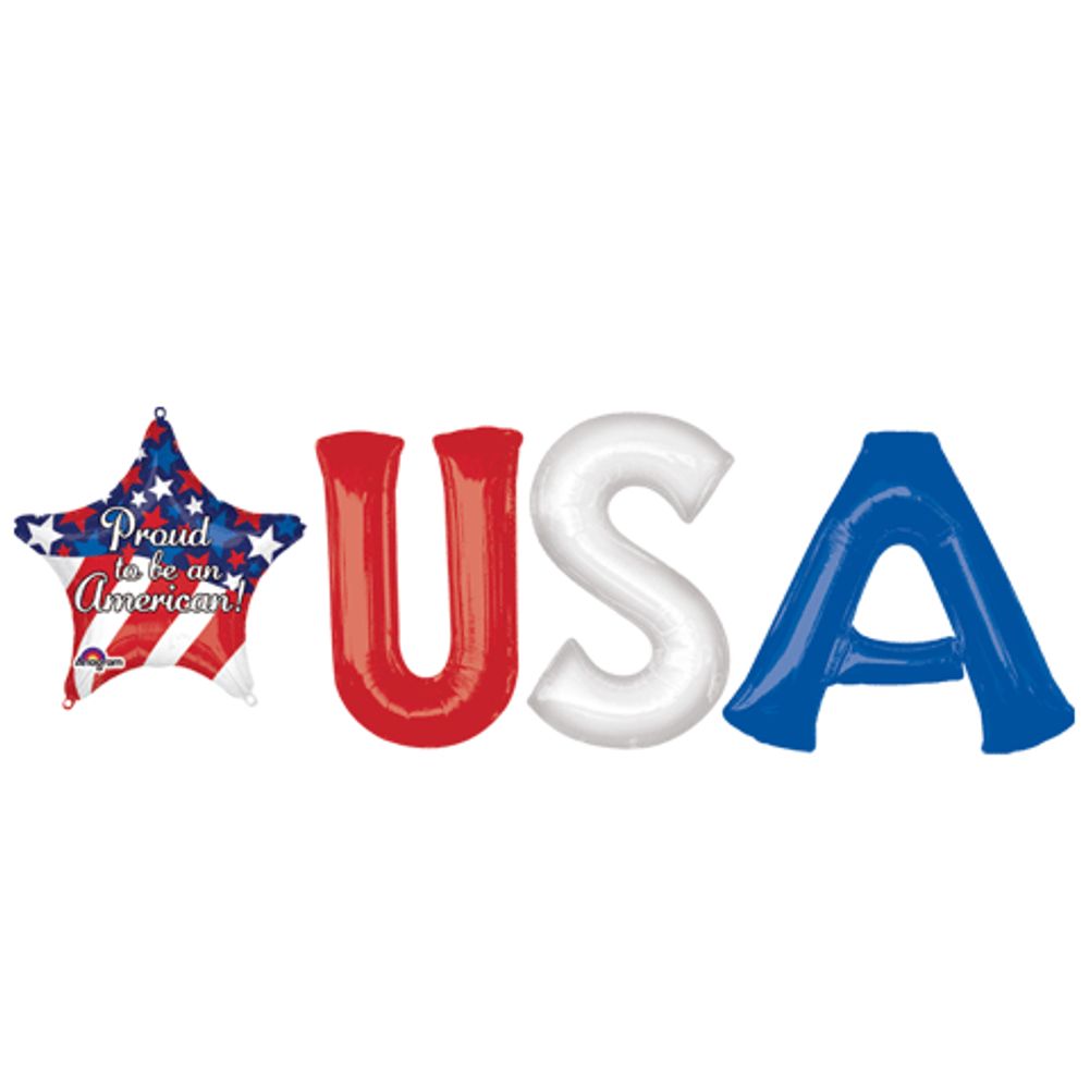 Stars & Stripes USA Balloon Set (4pc)