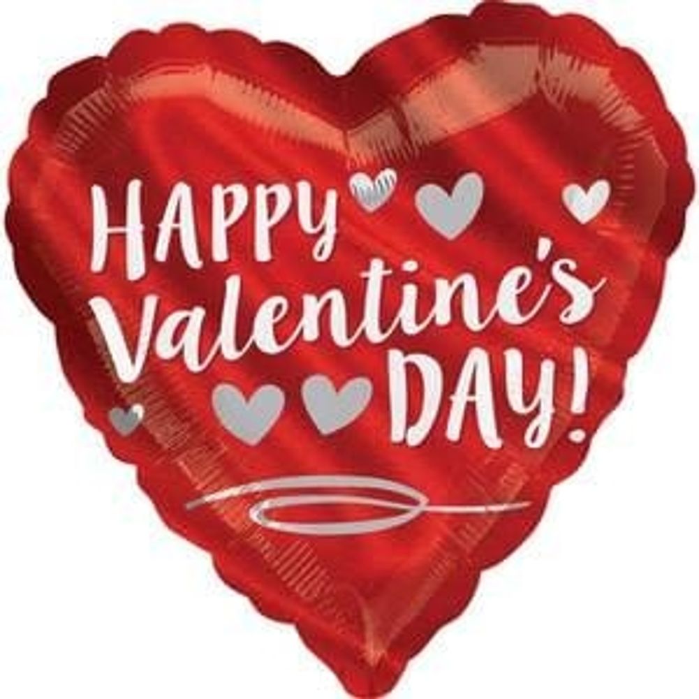 18" Valentine Silver Swirl Vlp Foil Balloon (1ct)