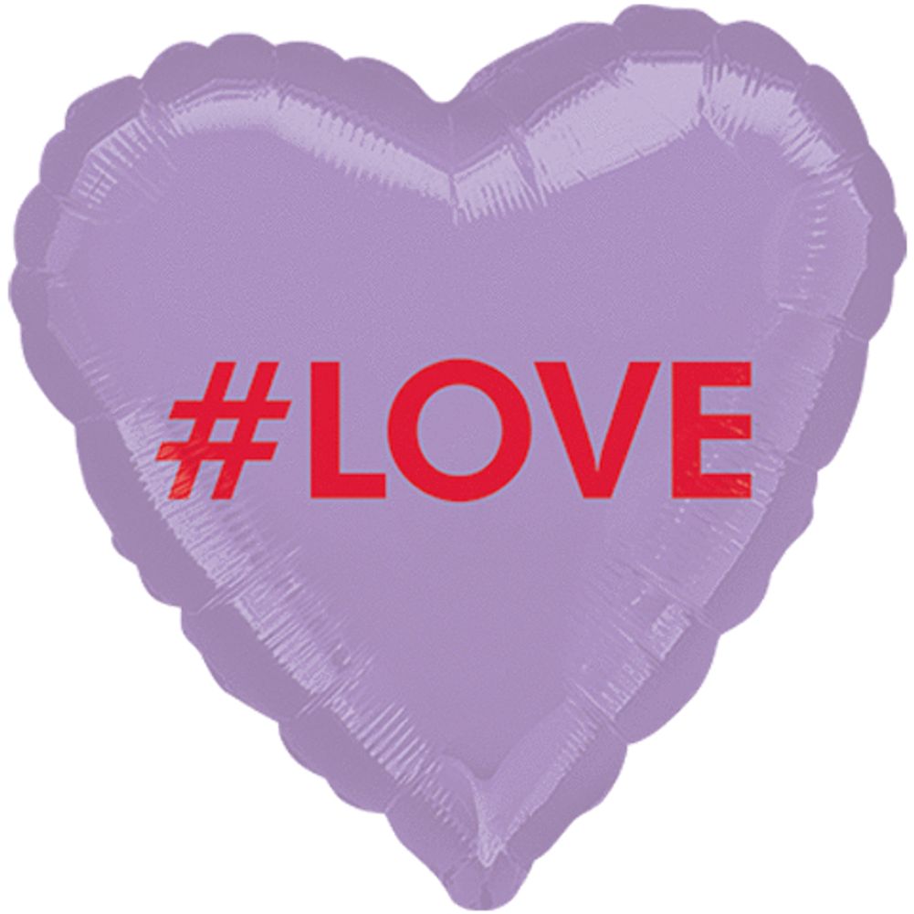 18" #love Candy Heart Foil Balloon (1ct)