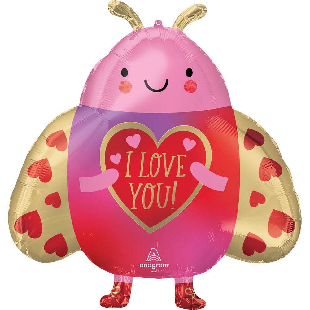 18" Adorable Love Bug Shape Foil Balloon (1ct)