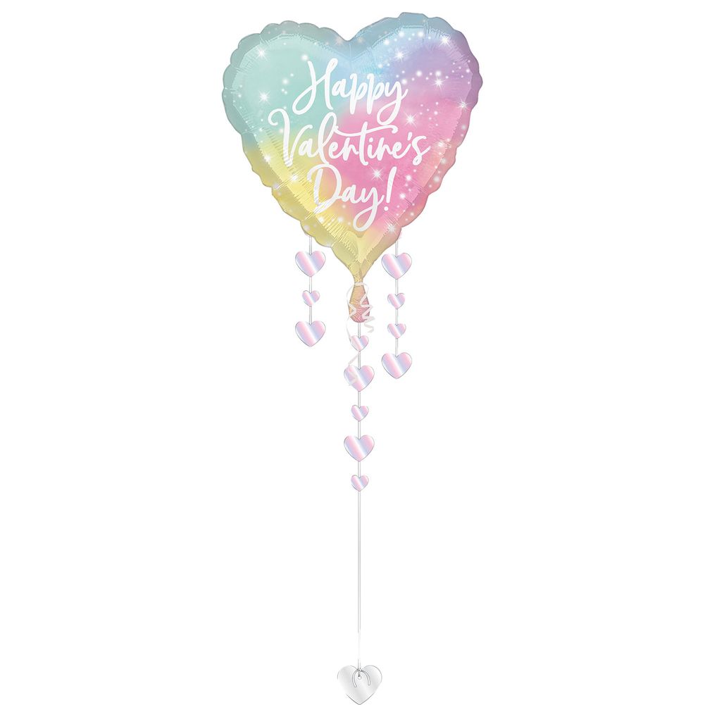 36" Luminous Valentine Jumbo Drop-a-line Foil Balloon (1ct)