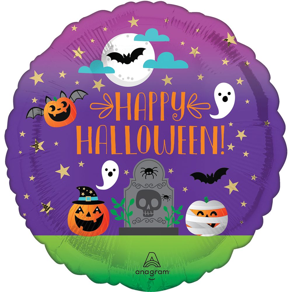 Fun & Spooky Halloween Mylar Party Foil Balloon 18''