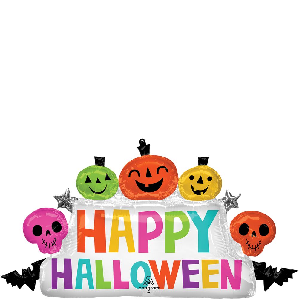 Colorful & Creepy Halloween Marquee Mylar Party Foil Balloon 39''