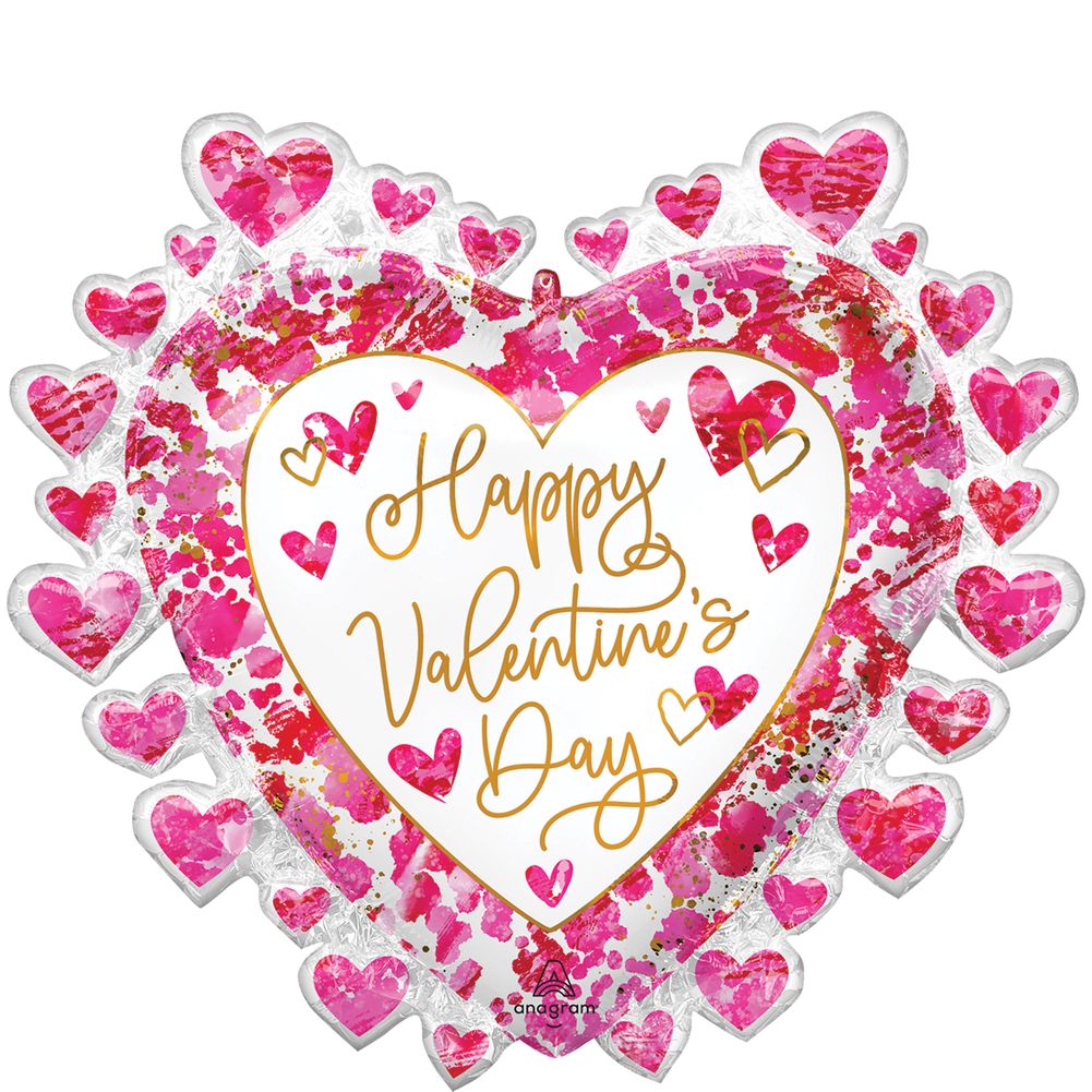 29" Heartful Valentine's Day Super Shape Foil Balloon (1ct)