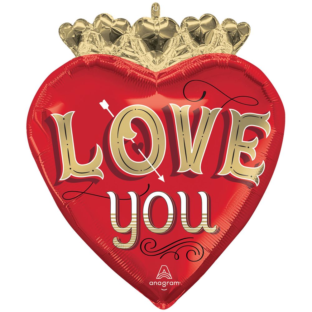 29" Just My Type Love Heart Super Shape Foil Balloon (1ct)