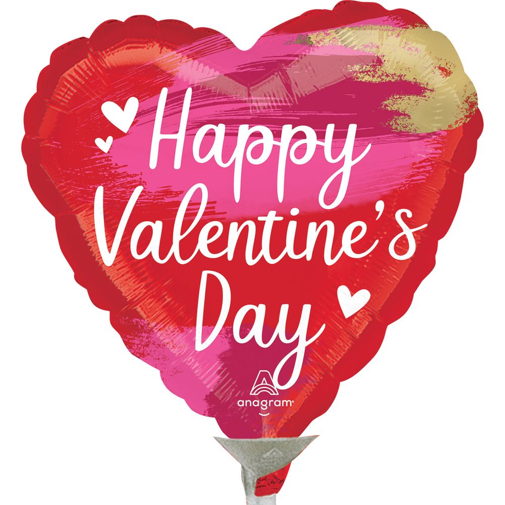 4" Happy Valentine's Day Artistic Touch Micro Foil Balloon (1ct)