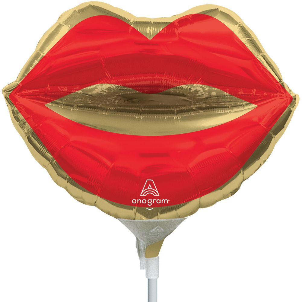 9" Kiss Lips Mini Shape Foil Balloon (1ct)