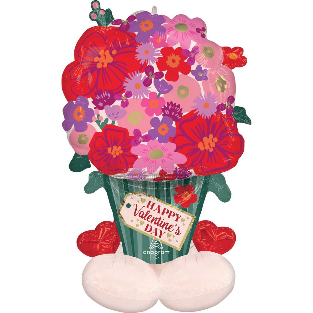 55" Valentine Floral Bright Chintz Airloonz Large Foil Balloon (1ct)