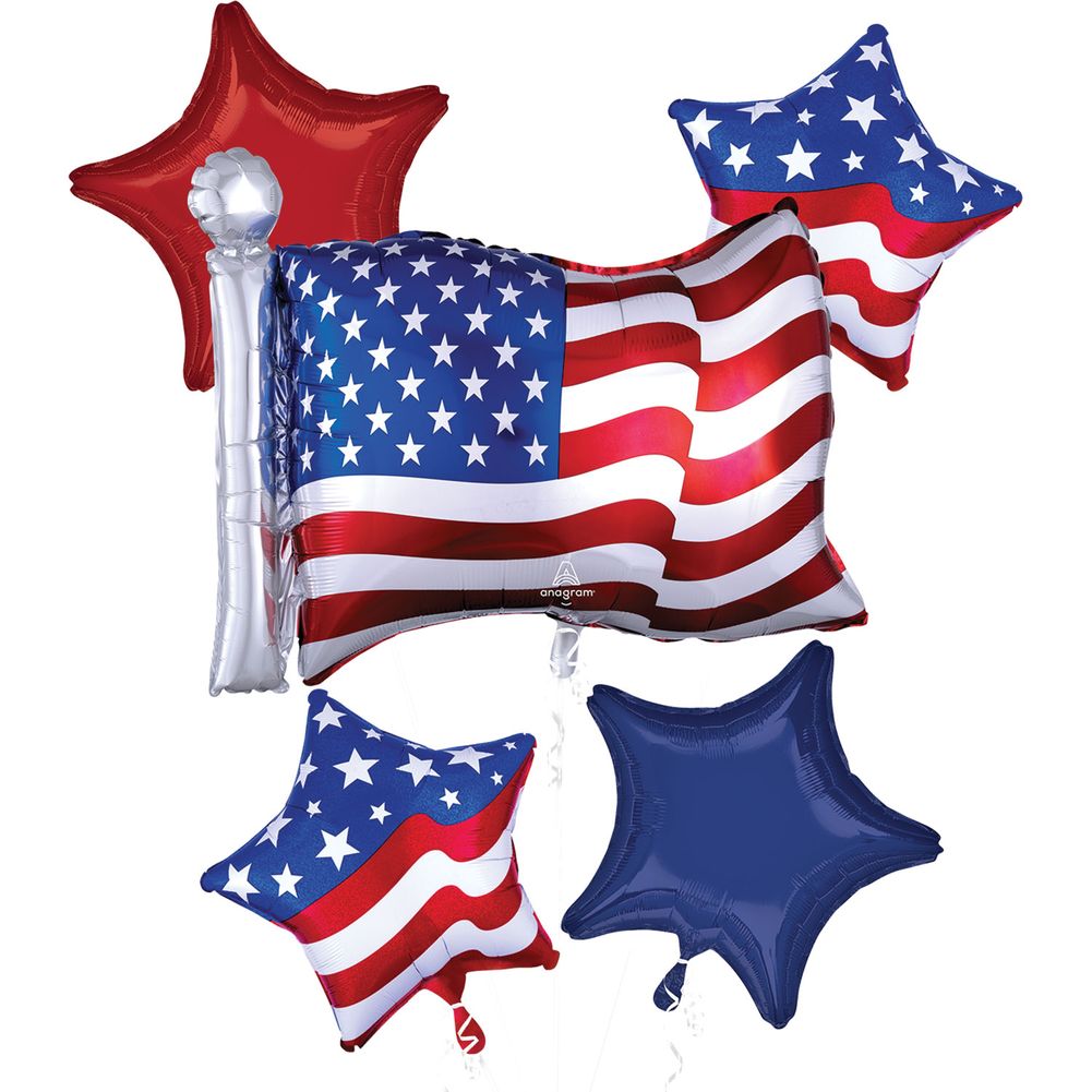 Patriotic Bouquet Of Balloons