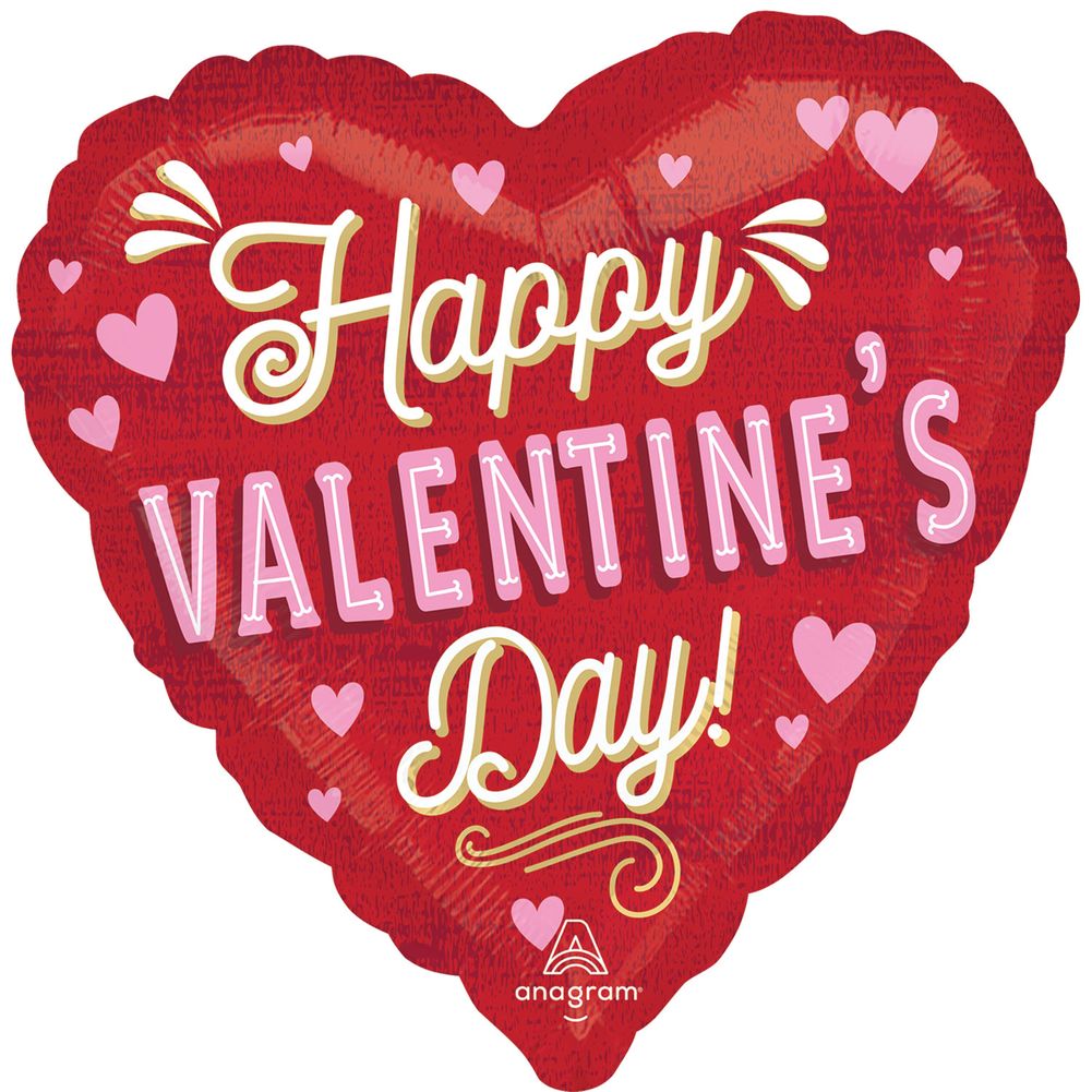 18" Retro Valentine Foil Balloon (1ct)