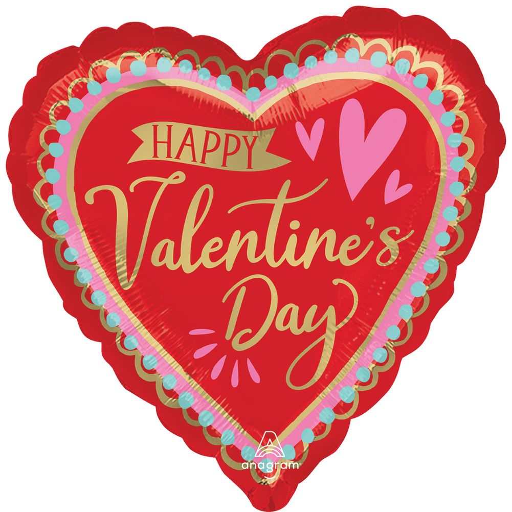 28" Happy Valentine's Day Artistic Affection Jumbo Foil Balloon (1ct)
