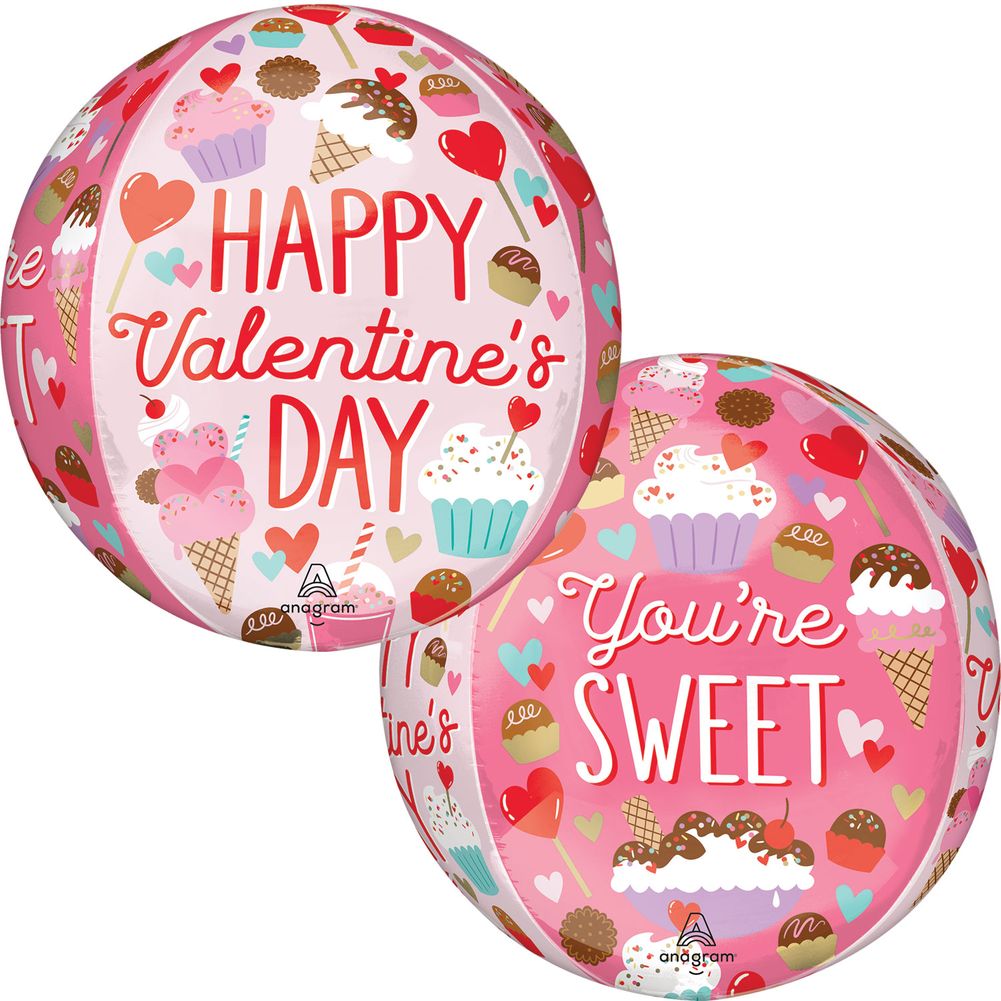 16" Sweet On You Valentine Orbz Foil Balloon (1ct)