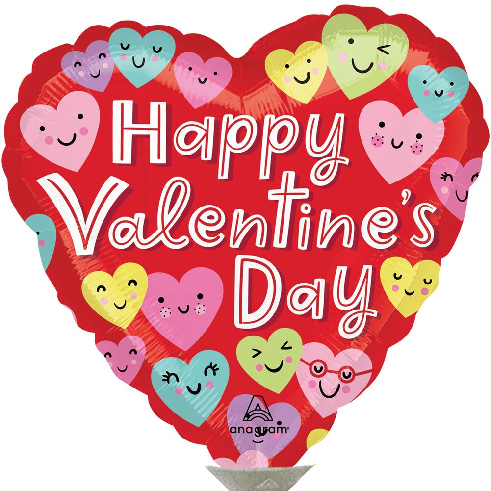 4" Happy Hearts Valentine Micro Foil Balloon (1ct)