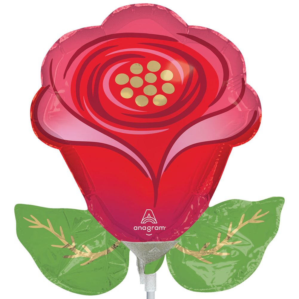 9" Sending Flowers Rose Mini Shape Foil Balloon (1ct)