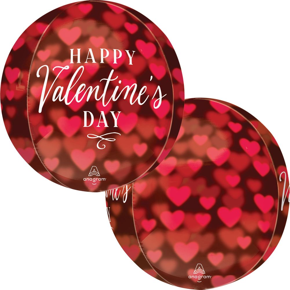 16" Romantic Glow Hearts Orbz Foil Balloon (1ct)