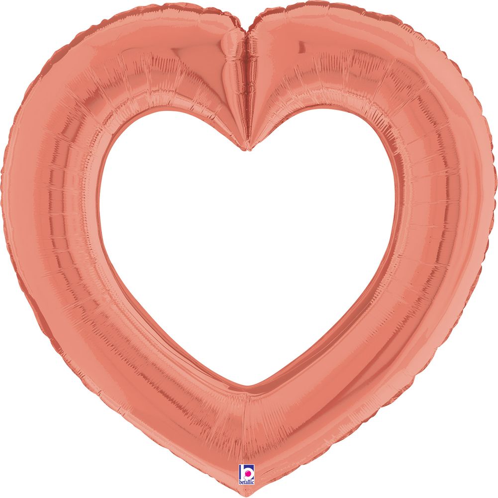 41" Linking Heart Rose Gold Shape Foil Balloon (1ct)