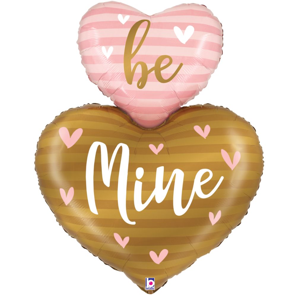 42" Be Mine Heart Duo Shape Foil Balloon (1ct)
