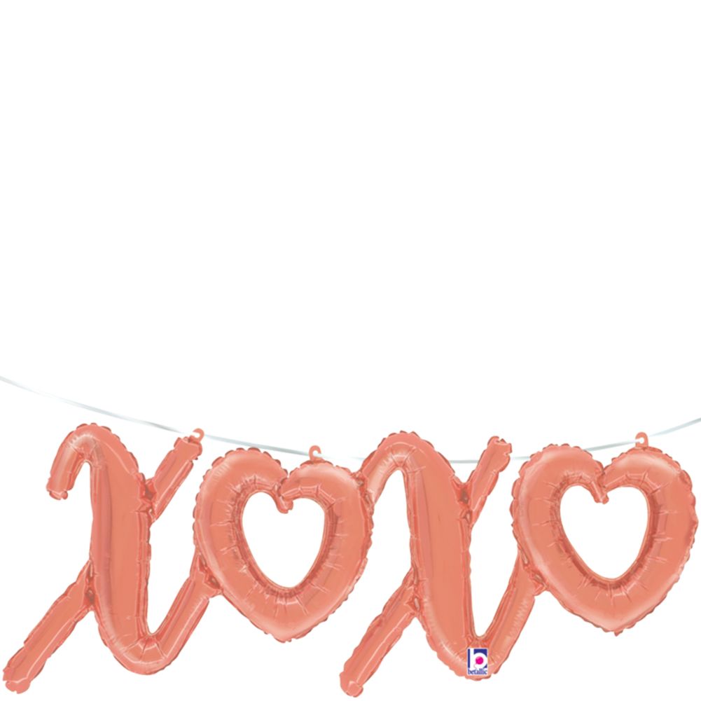 47" Xoxo Script Rose Gold Foil Balloon (1ct)
