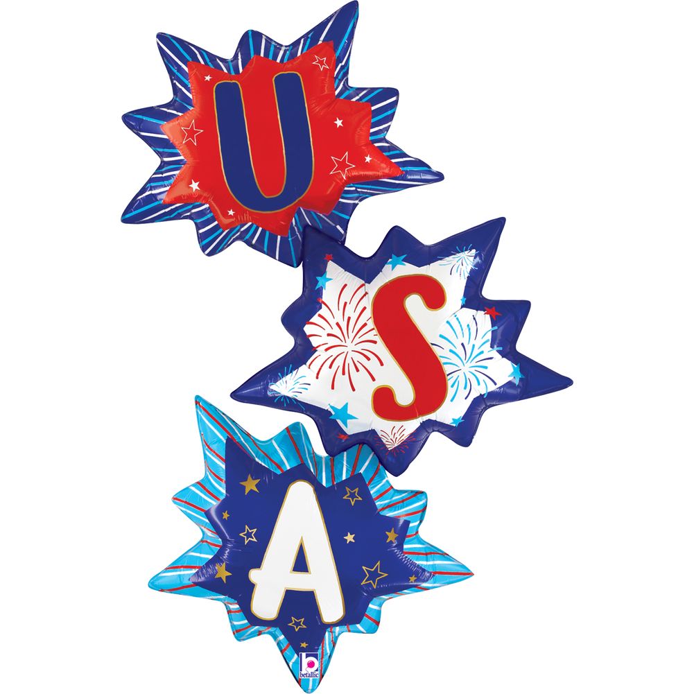 41" USA Burst Foil Balloon (1ct)