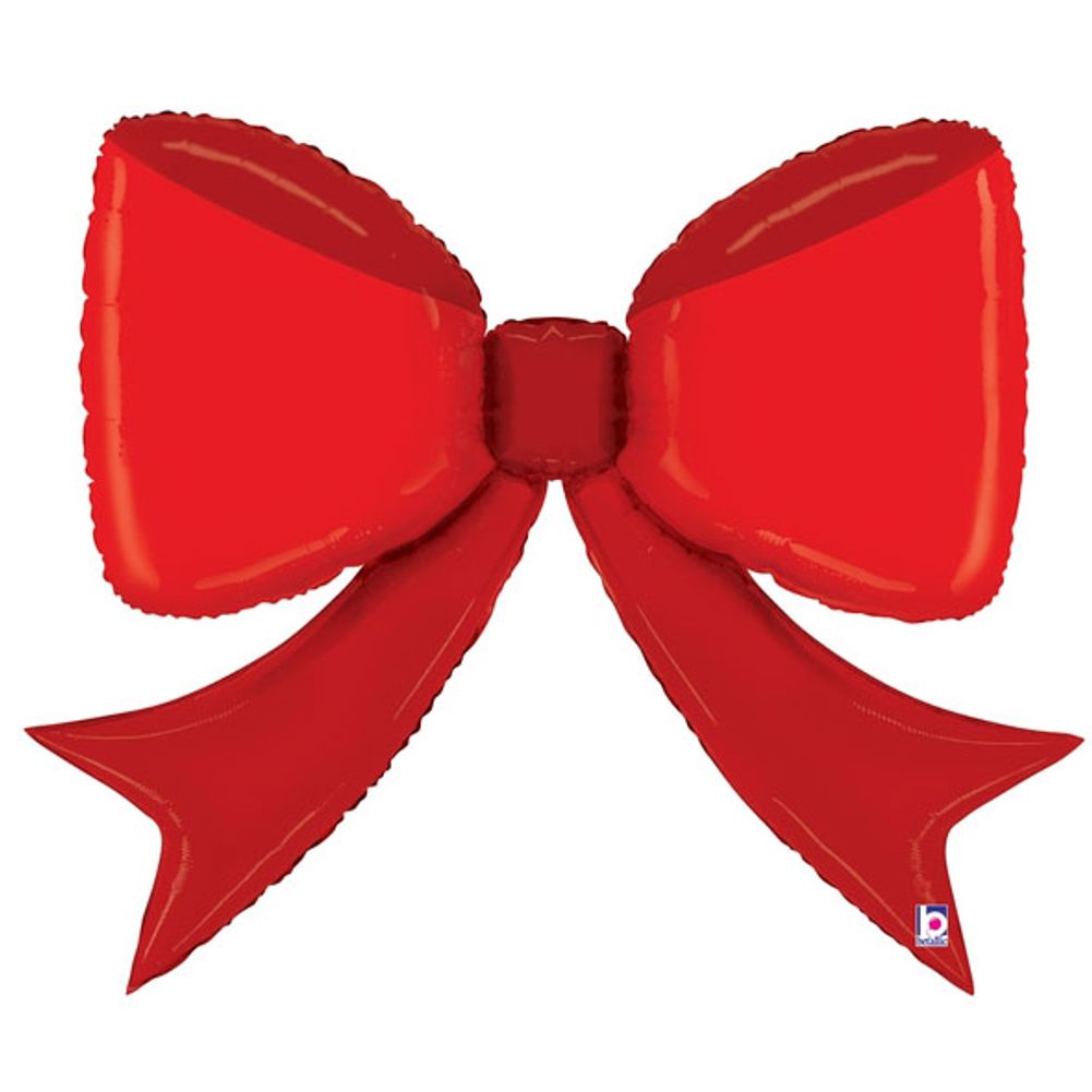 47" Red Bow Foil Balloon (1ct)
