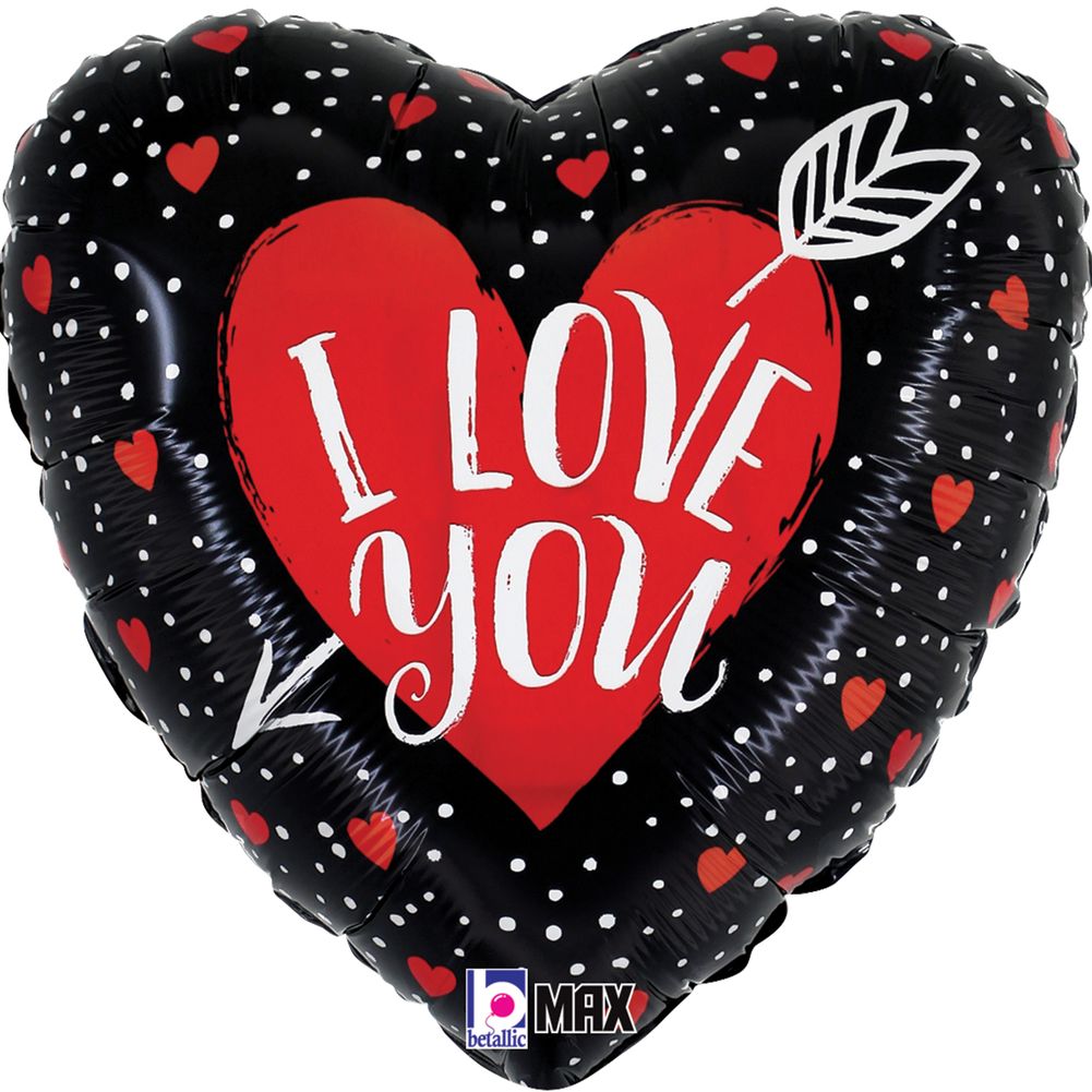 18" I Love You Heart Arrow Foil Balloon (1ct)
