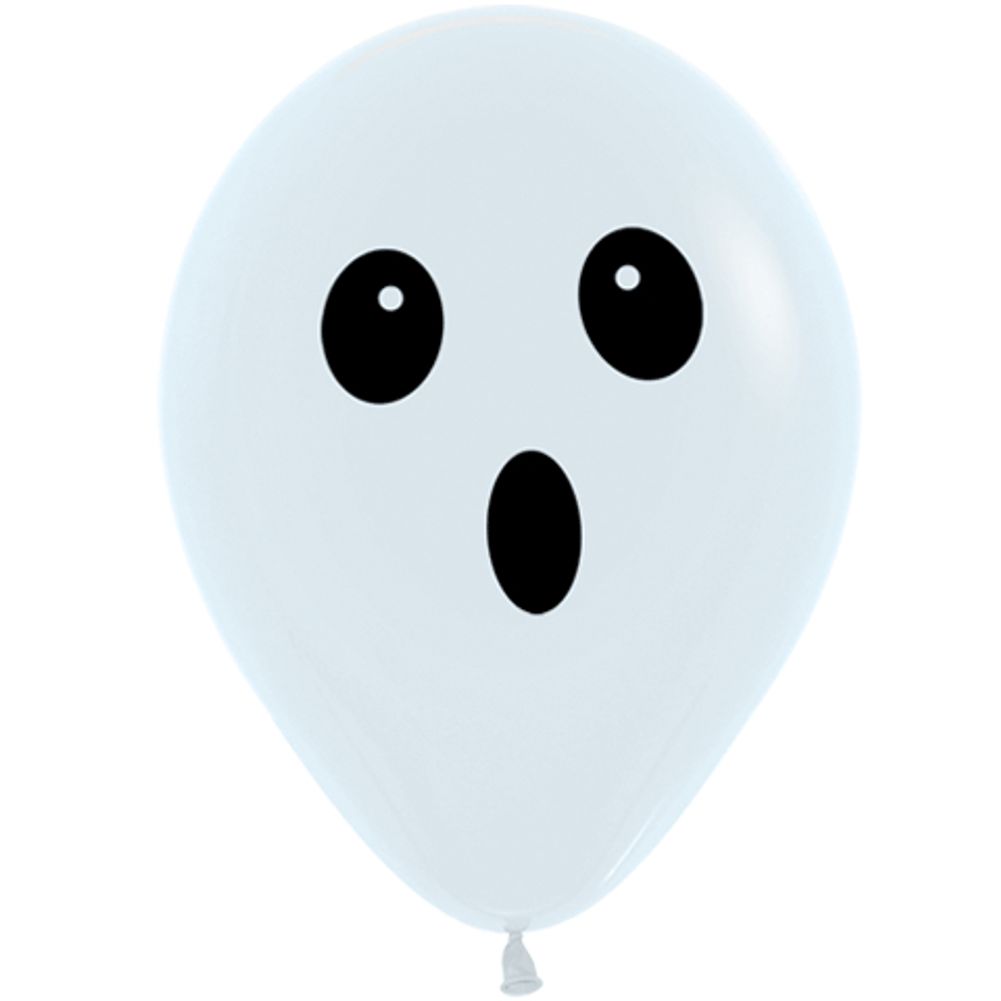 11" Ghost Face Latex Balloons (50ct)