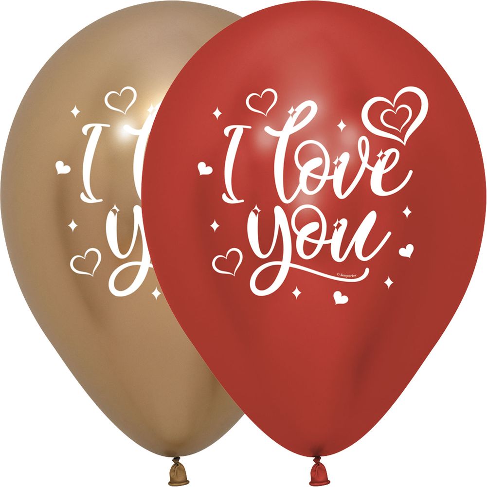 11" I Love You Assorted Latex Balloons (50ct)