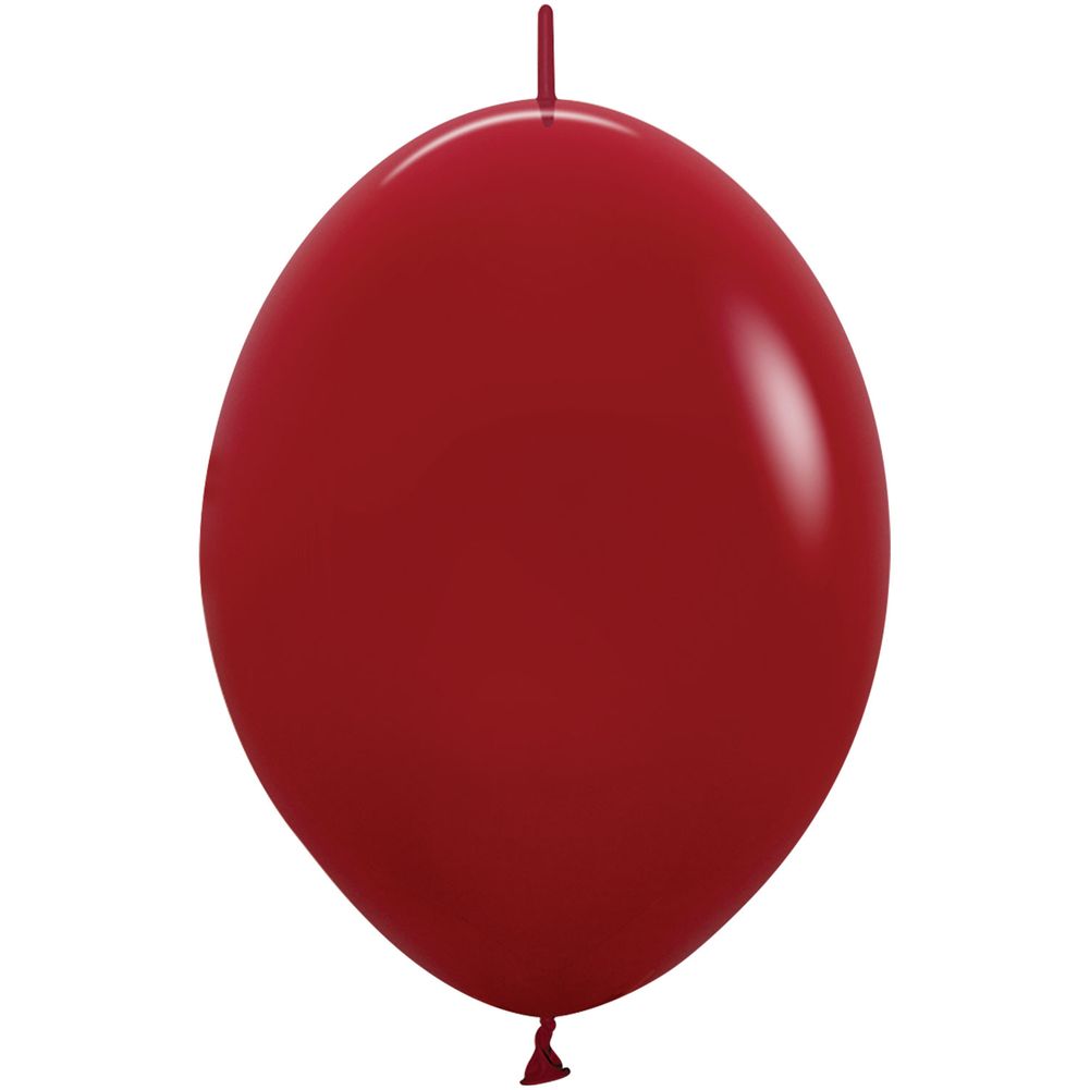 Sempertex 6" Deluxe Imperial Red Link-O-Loon Latex Balloons (50ct)