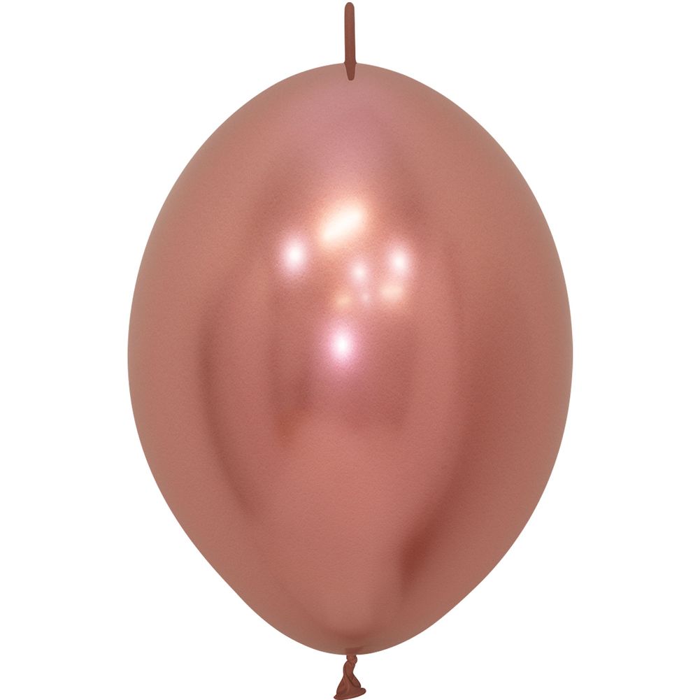 Sempertex 6" Reflex Rose Gold Link-O-Loon Latex Balloons (50ct)