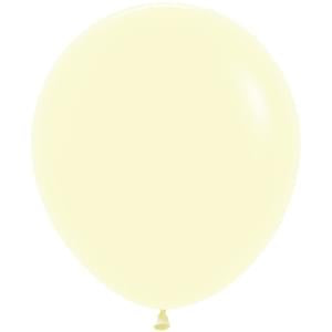 Sempertex 18" Pastel Matte Yellow Latex Balloons (25ct)