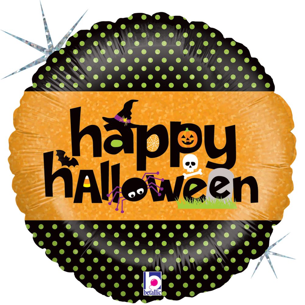 18" All Things Halloween Holographic Foil Balloon