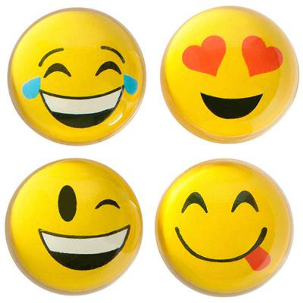 1.75 " Emoticon Hi-Bounce Ball (12 ct)