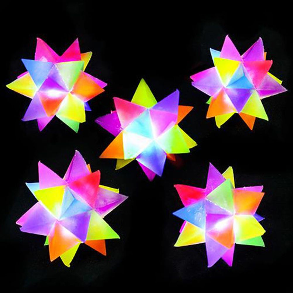 2.5" Crystal Flashing Star Bounce Ball (12ct)