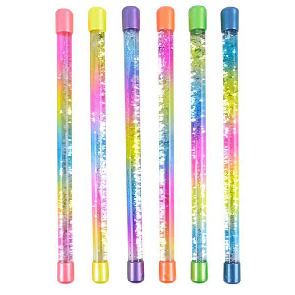 12" Rainbow Glitter Baton (12ct)
