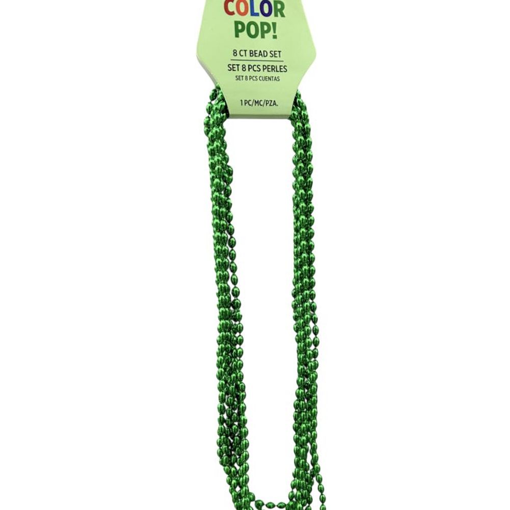 Green 30 inch 8ct Oval Beads