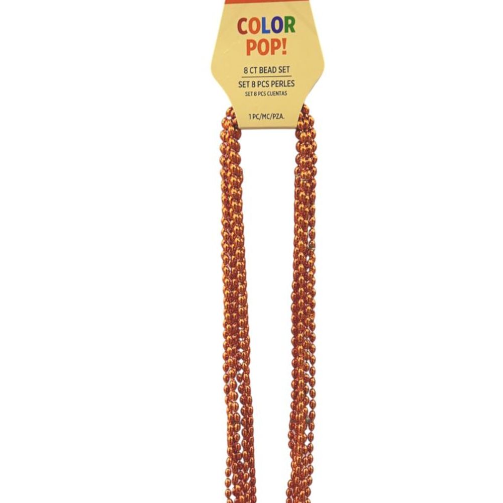 Orange 30 inch 8ct Oval Beads