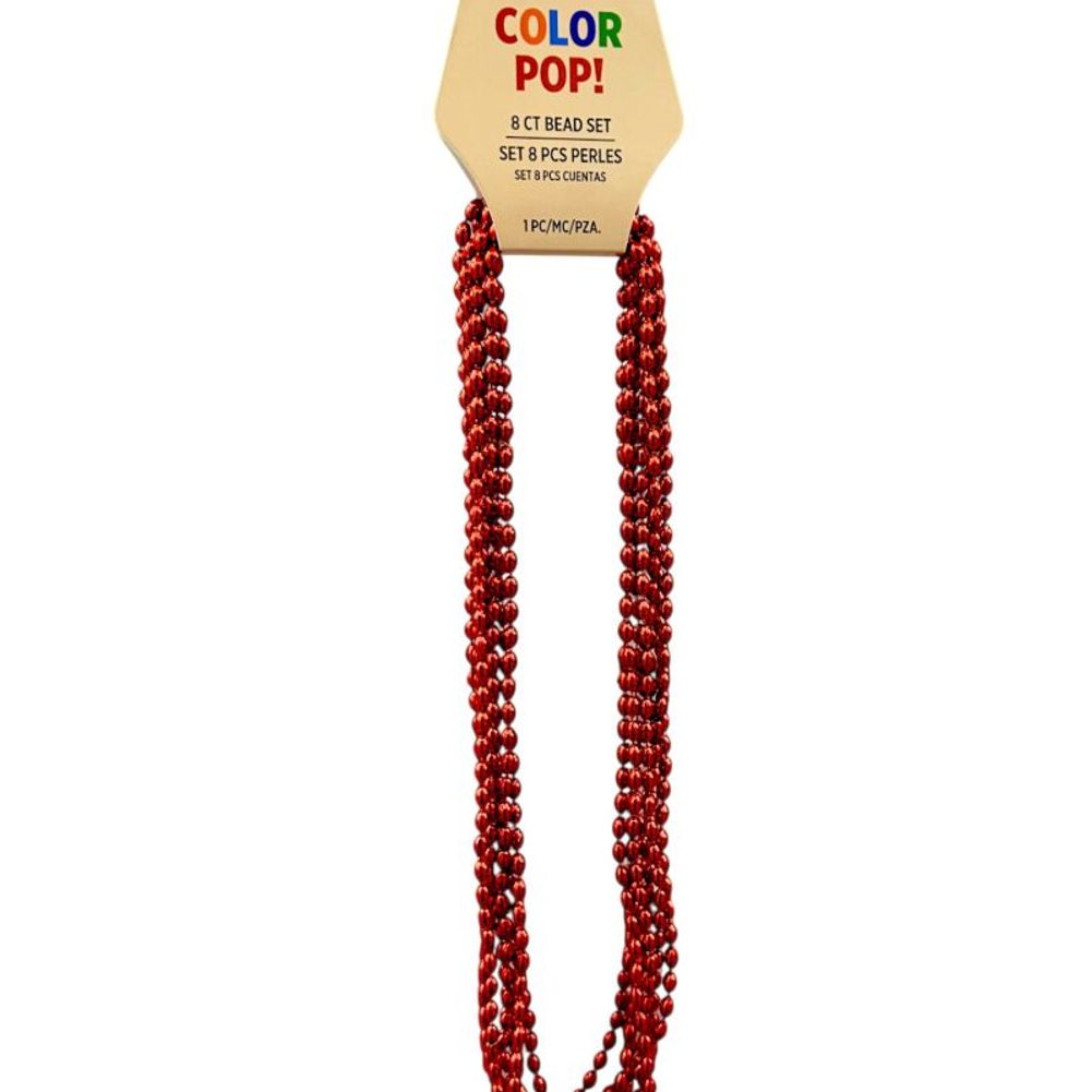 Red 30 inch 8ct Oval Beads