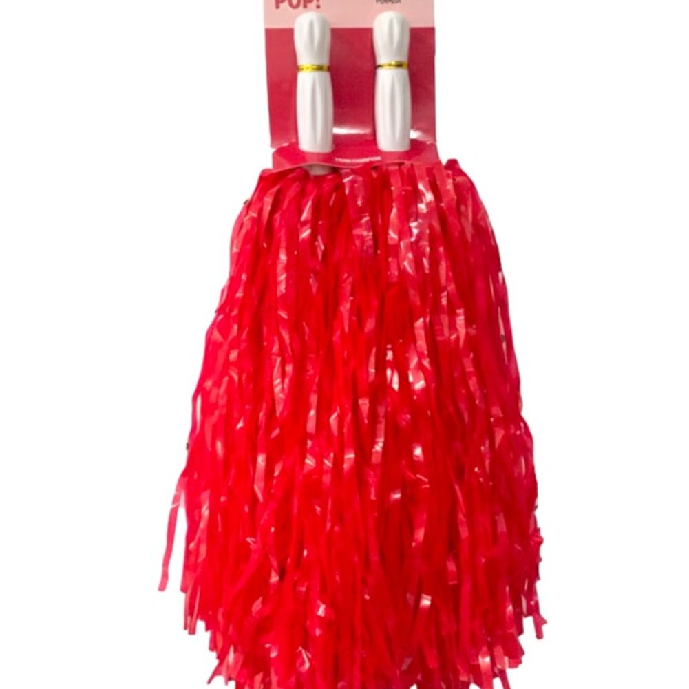 Red Pom-poms, 2ct