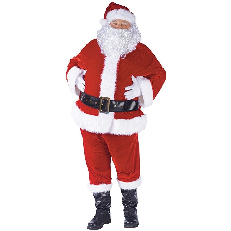 Plsz Cmplt Velour Santa Suit