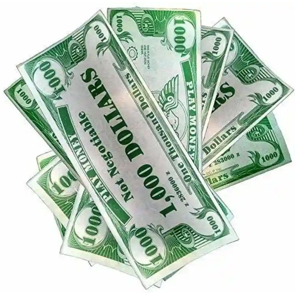 Play $1000 Dollar Money Bills (1000ct)