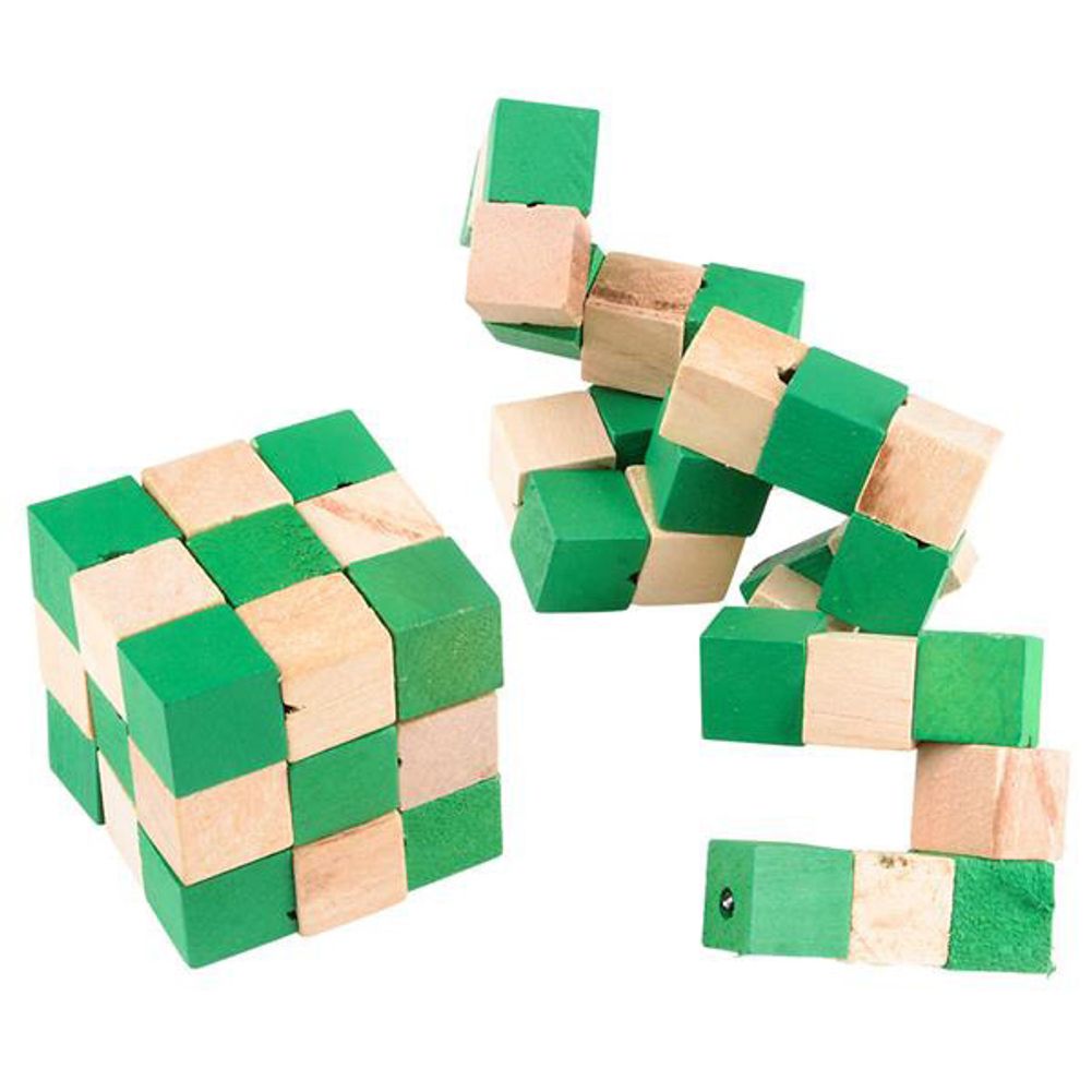 2" Wooden Magic Cube Puzzle (12ct)