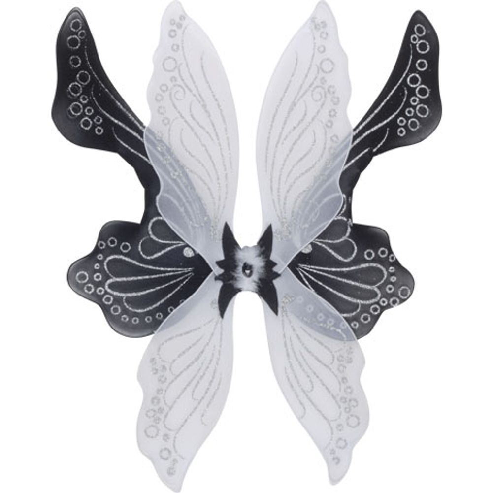 Black/White Fairy Wings 28"