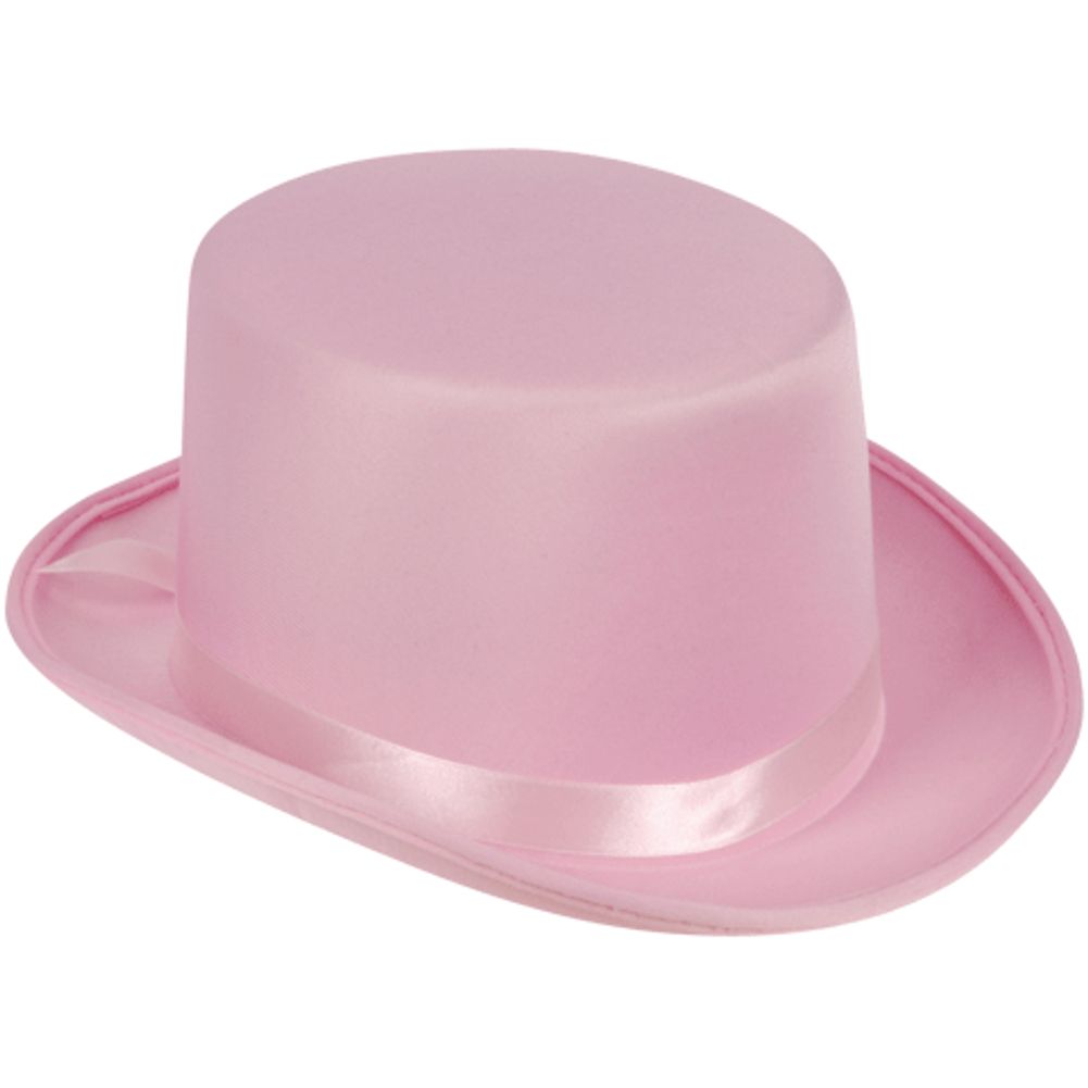 Pink Satin Top Hat