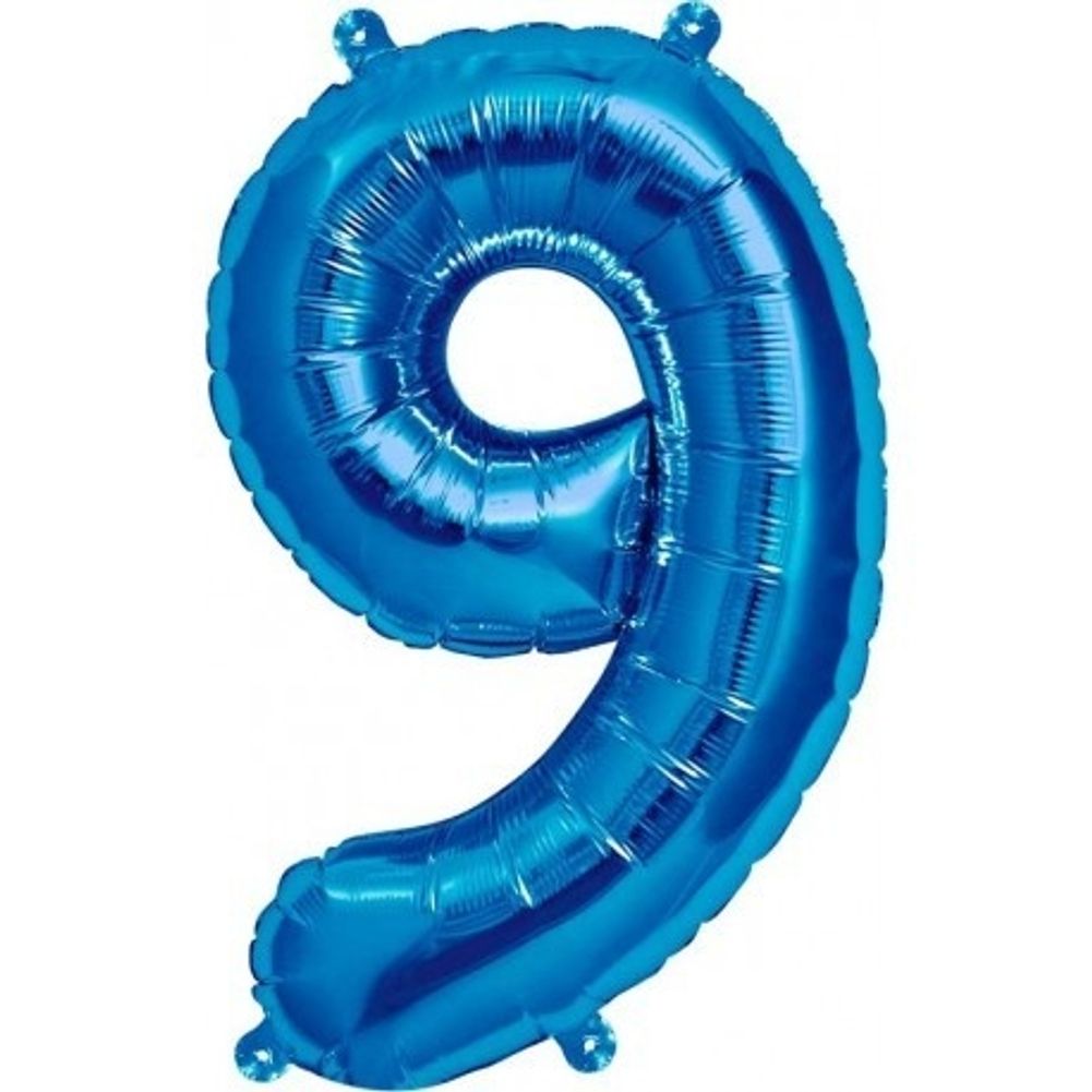 16" Number 9 - Blue