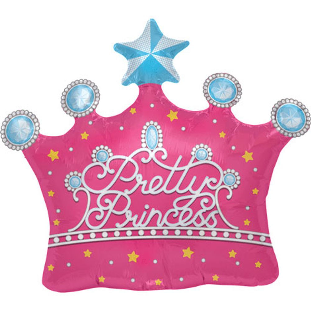 25" Pretty Princess Crown Helium Shape