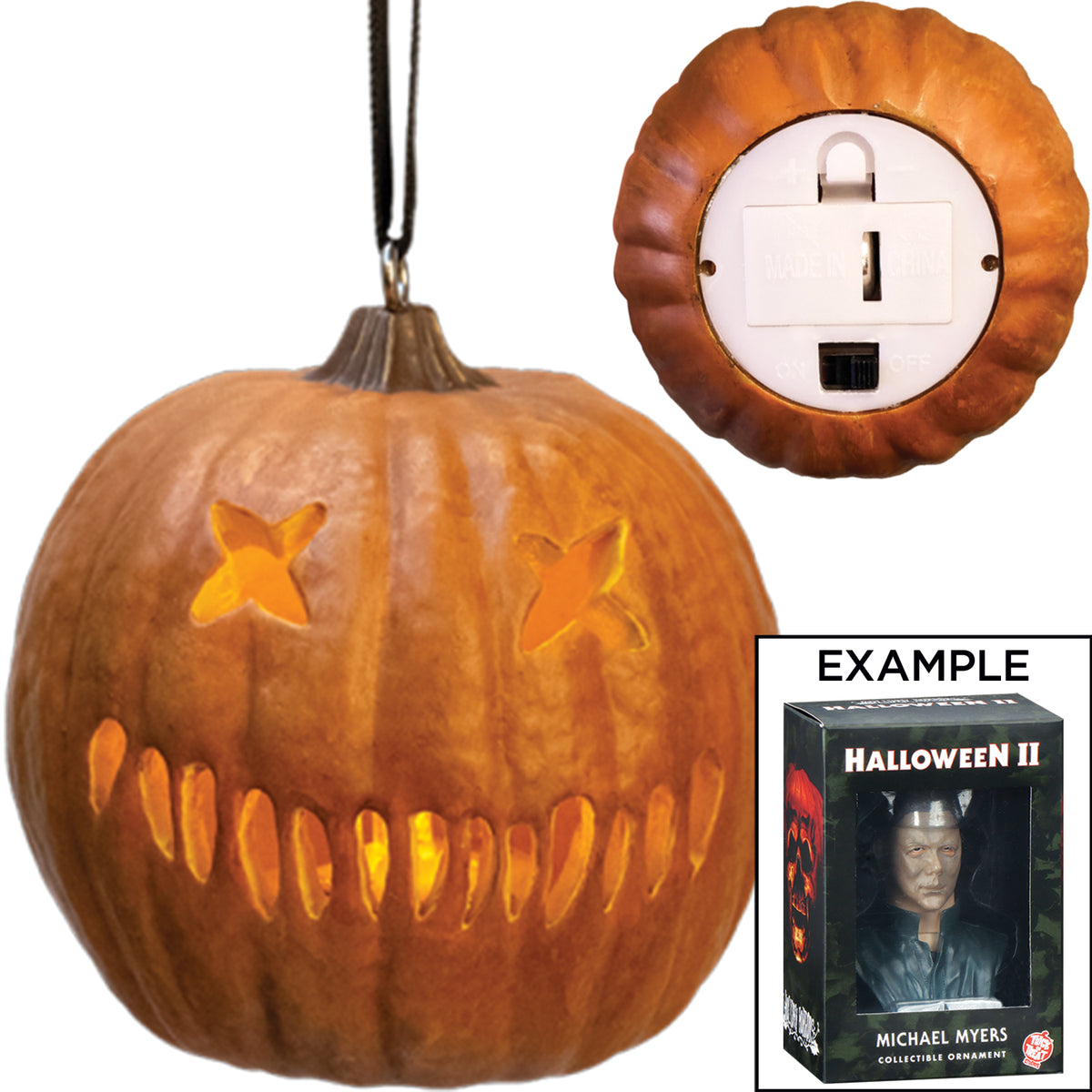 Light Up Sam O'Lantern Pumpkin Ornament Trick 'R Treat