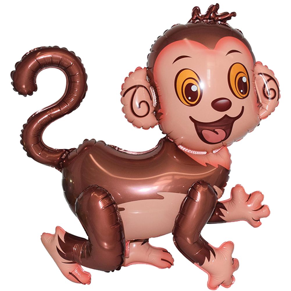 Monkey 4D Button Air Inflate Foil Balloon (1ct)