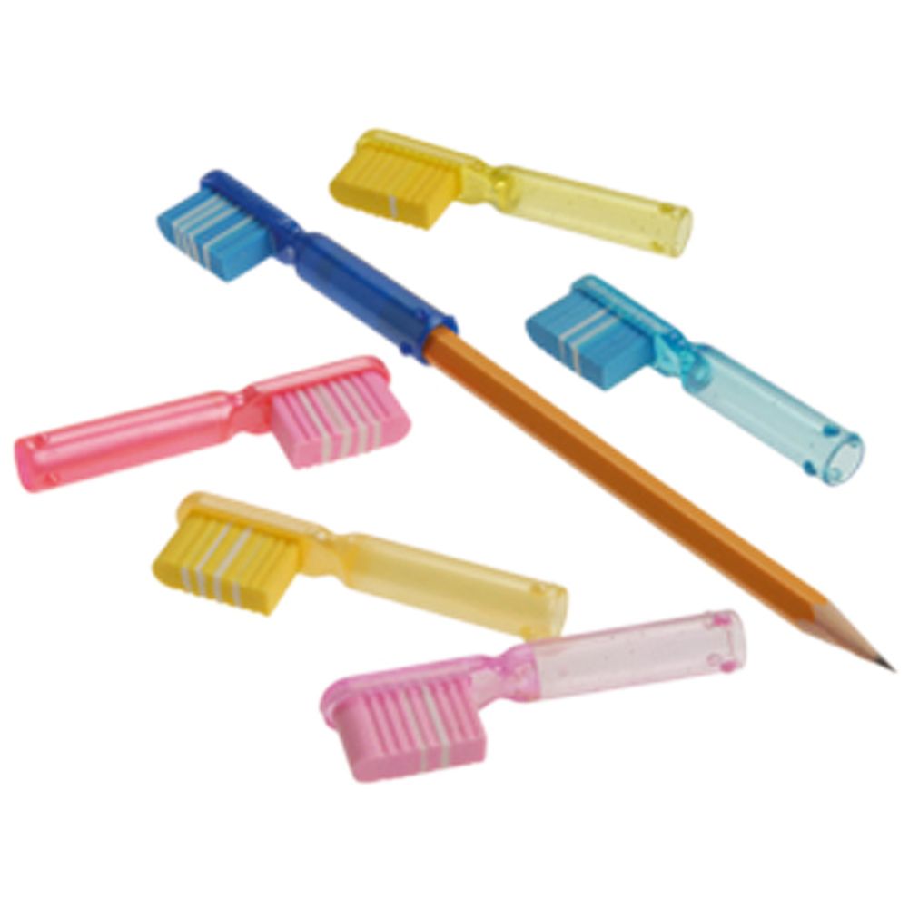 Toothbrush Pencil Top Erasers (12ct)