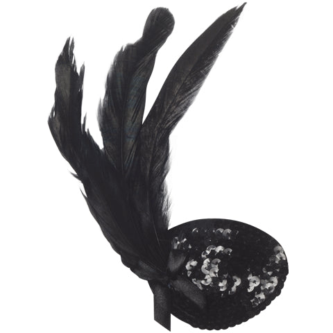 Sequin Feather Eyepatch